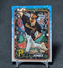 Jared Jones Rookie RC 2024 Topps Holiday Baseball Card #H147 Pittsburgh Pirates. rookie card picture