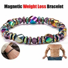 Magnetic Round Mulicolor Hematite Stone Bracelet Weight Loss Jewelry For Healthy