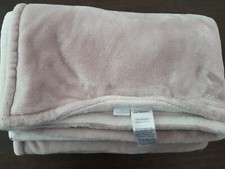 Edgehill Collection Tan / white Baby Blanket Solid Soft Satin Security Lovey