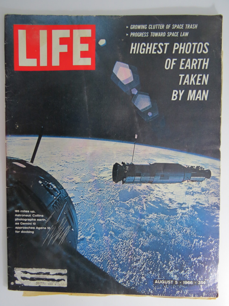 LIFE MAGAZINE, AUGUST 5, 1966 (HIGHEST PHOTOS OF EARTH TAKEN BY