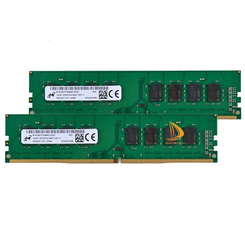 32GB Micron 2x 16GB 2RX8 PC4-2400T DDR4 19200MHz 1.2V UDIMM Desktop Memory RAM & - Picture 2 of 7