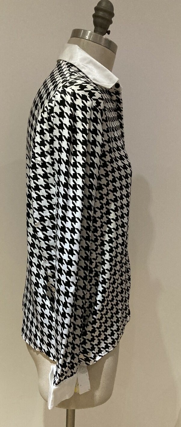 Vintage1980s Black/White M & S Blouse/Shirt, Size 34" Bust, BNWT £19.99 RRP 5