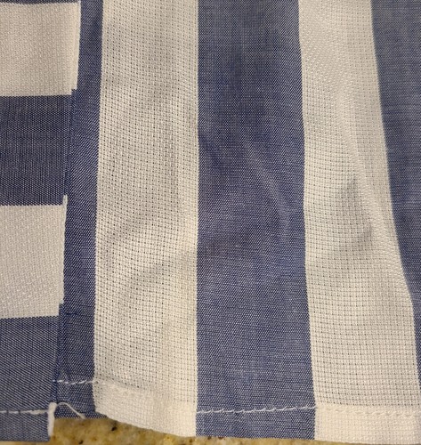 Nuovo! Camicia tunica stile nord taglia XL bottoni garza manica lunga righe leggere - Foto 6 di 12