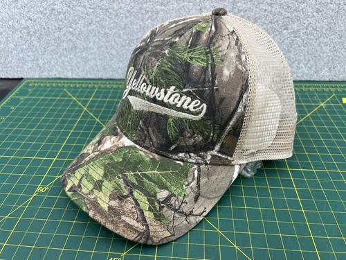 Yellowstone National Park Embroidered SnapBack Camo Cap Hat - by The Game - NEW! - Picture 3 of 11