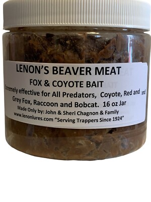 Lenon's Beaver Meat - Fox and Coyote Trapping Bait Pint Jar