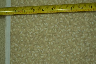 16'' Long x 44'' Wide, Vintage, Tan & Cream on Tan, Classic Cottons, 2001,  M6954
