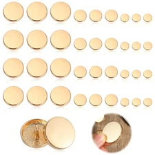 36pcs Gold Button3 Sizes Gold Buttons for BlazerFlat Buttons for SewingCrafti...