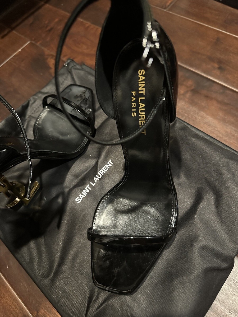 Saint Laurent Black Opyum Pumps Sandals Ankle Strap Shoes