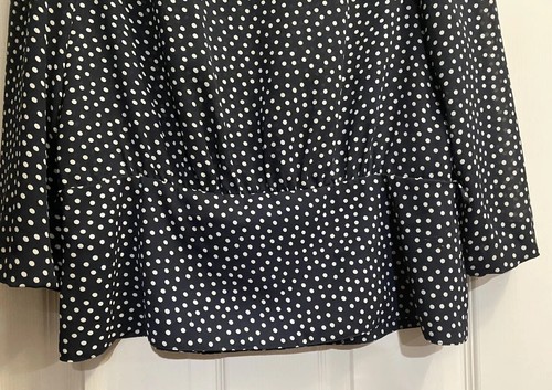 Blazer donna Baruch vintage anni 90 a pois giacca con bottoni/con cintura taglia 48 EU - Foto 10 di 14