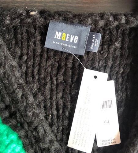 NEW Maeve Anthropologie Bauble Chunky Knit Sweater Vest Multicolor OSFM - Picture 7 of 12