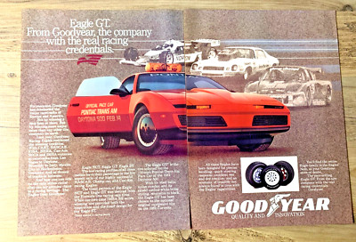 Goodyear Eagle GT 1980er - RAHMENBARE ORIGINAL USA CLASSIC AMERICAN TIRE WERBUNG