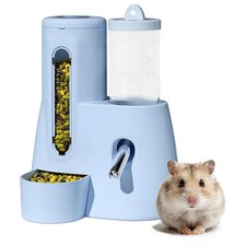 Hamster Food Bowl Guinea Pig Water Bottle No Drip - 2-in-1 Automatic Feeder a...