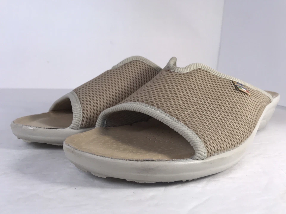 Zapatos Fly Flot Mesh Italia para mujer talla 9,5 cuero crema punta abierta deslizables Foto 2 de 4