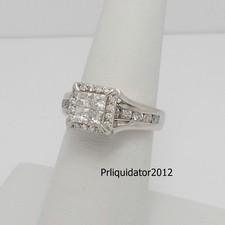 1.25CT Natural Diamond Engagement Anniversary Wedding Ring 14K White Gold Band
