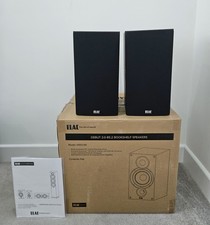 ELAC DEBUT 2.0 BOOKSHELF SPEAKERS DB52-BK IN BLACK BOXED WITH INSTRUCTIONS VGC