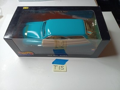 Hot Wheels 1950 Turquoise Merc Woodie 1:18 Scale Diecast NIB With Shipping Bands