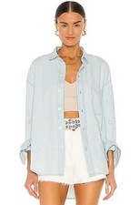 Citizens Of Humanity Kayla Shirt Long Sleeve in Bungalow Light Wash Denim Size L