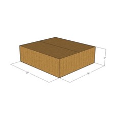 5 20x18x6 Kraft Brown Corrugated Shipping Boxes 32 ECT Single-Wall New