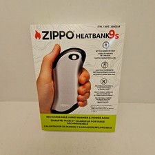 Zippo HeatBank 9S Rechargeable Hand Warmer Power Bank Silver