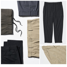 UNIQLO Ultra Stretch Pants Men XS–4XL 482928 Water Repellent Tapered Fit 4Colors