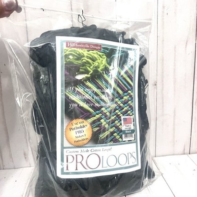 Harrisville Designs Pro Loops Loom Size 10''x10'' Makes 2 Potholders Black USA