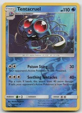 Tentacruel 24/145 Uncommon Guardians Rising Pokemon Reverse Holo NM