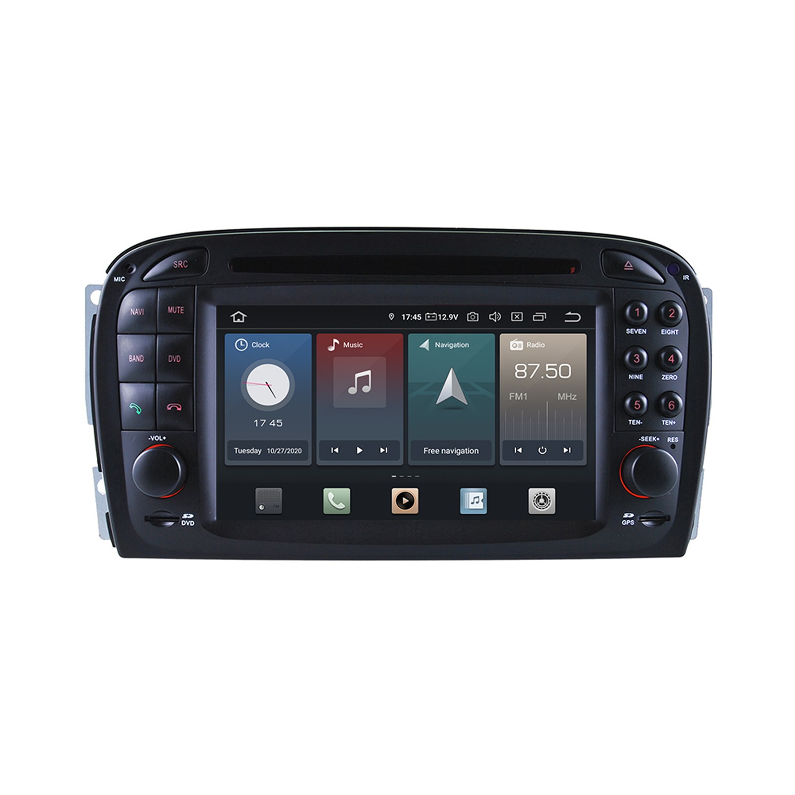 Mercedes Benz SL R230 BOSE Autoradio Android 7" Touchscreen GPS Navi CarPlay