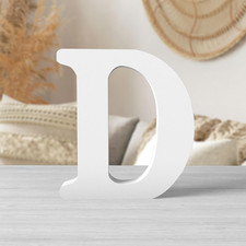 6 Inch White Wood Letters Unfinished Wood Letters for Wall Decor Decorative Stan