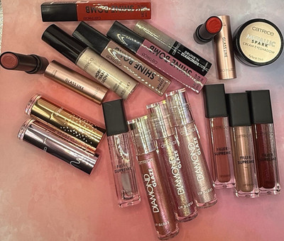 Catrice Schminkset mit Lipgloss, Lidschatten und Lippenstiften, verschiedene Fa 