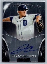 2013 Bowman Sterling Prospects Auto #BSAP-JCR Jonathan Crawford Detroit Tigers