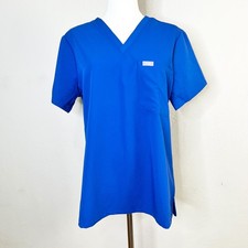 FIGS Catarina One-Pocket Scrub Top Royal Blue Medium V-Neck Technical NWT