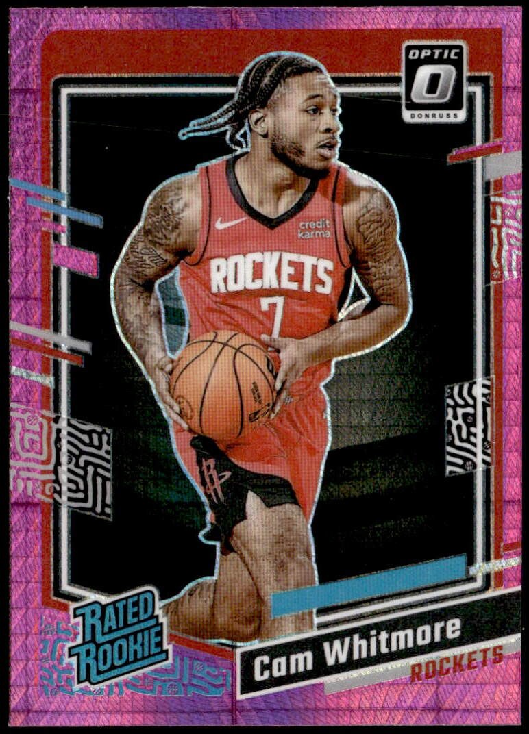 2023-24 Donruss Optic #217 Cam Whitmore Hyper Pink Rated Rookie E1