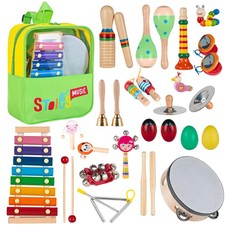 Musical Toys for Toddlers 3-5, Wooden Percussion Instruments Toy for Kids Bab...