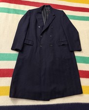 H. Huntsman & Sons Savile Row Barneys Wool Trench Coat Overcoat Made England XL