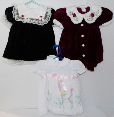 3 Baby Clothing DRESSES b.t.kids 3-6MO 12MO 18MO Outfits #40