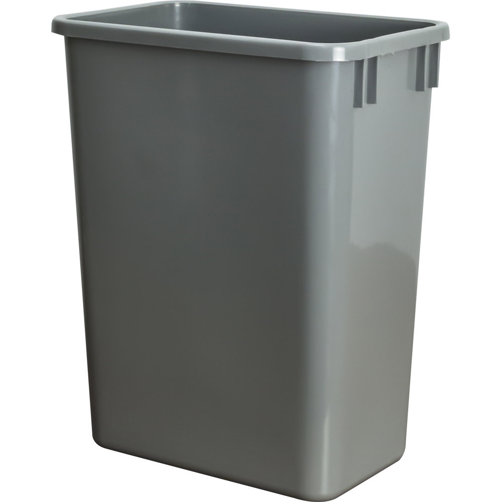 Hardware Resources CAN-35 35 Quart Polymer Waste Container Trash - Grey