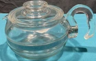 Vintage Pyrex Flameware Glass Tea Pot and Lid Stove Top