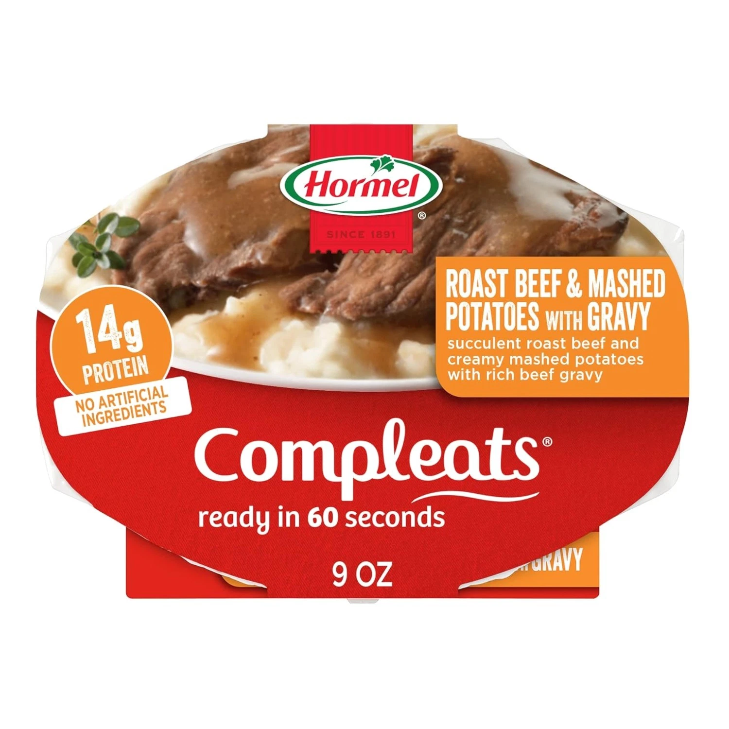 Quick & Nourishing Roast Beef Microwave Trays (9 oz, 6 Pack)