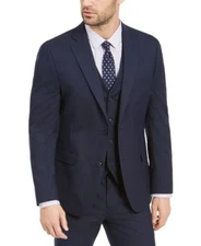 Alfani Mens Slim fit Suit Jacket Blazer 42 S Navy Blue Stretch