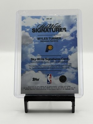 1/10シリ　ダイヤ付　MYLES TURNER 2025-26 Topps Chrome - Sky-Write Signatures Myles Turner #SWS-MT