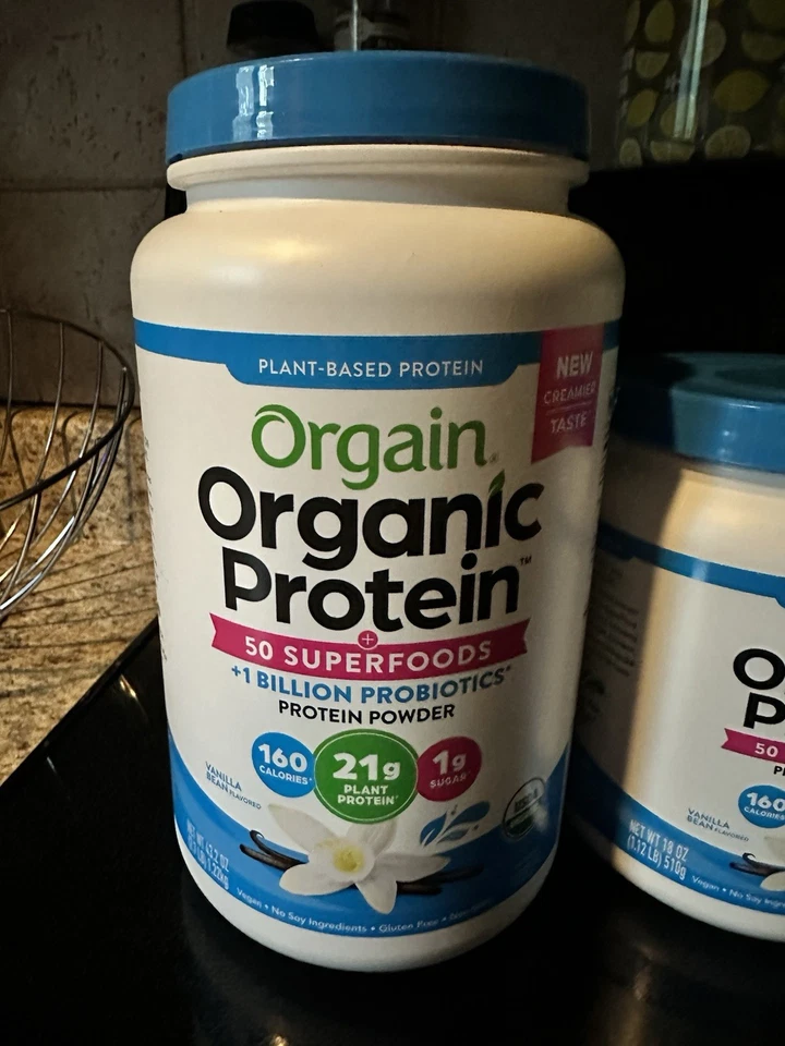 Orgain Proteína Orgánica y Superalimentos Vainilla ~ 21 g Proteína de Base Vegetal Paquete de 4 Foto 2 de 4
