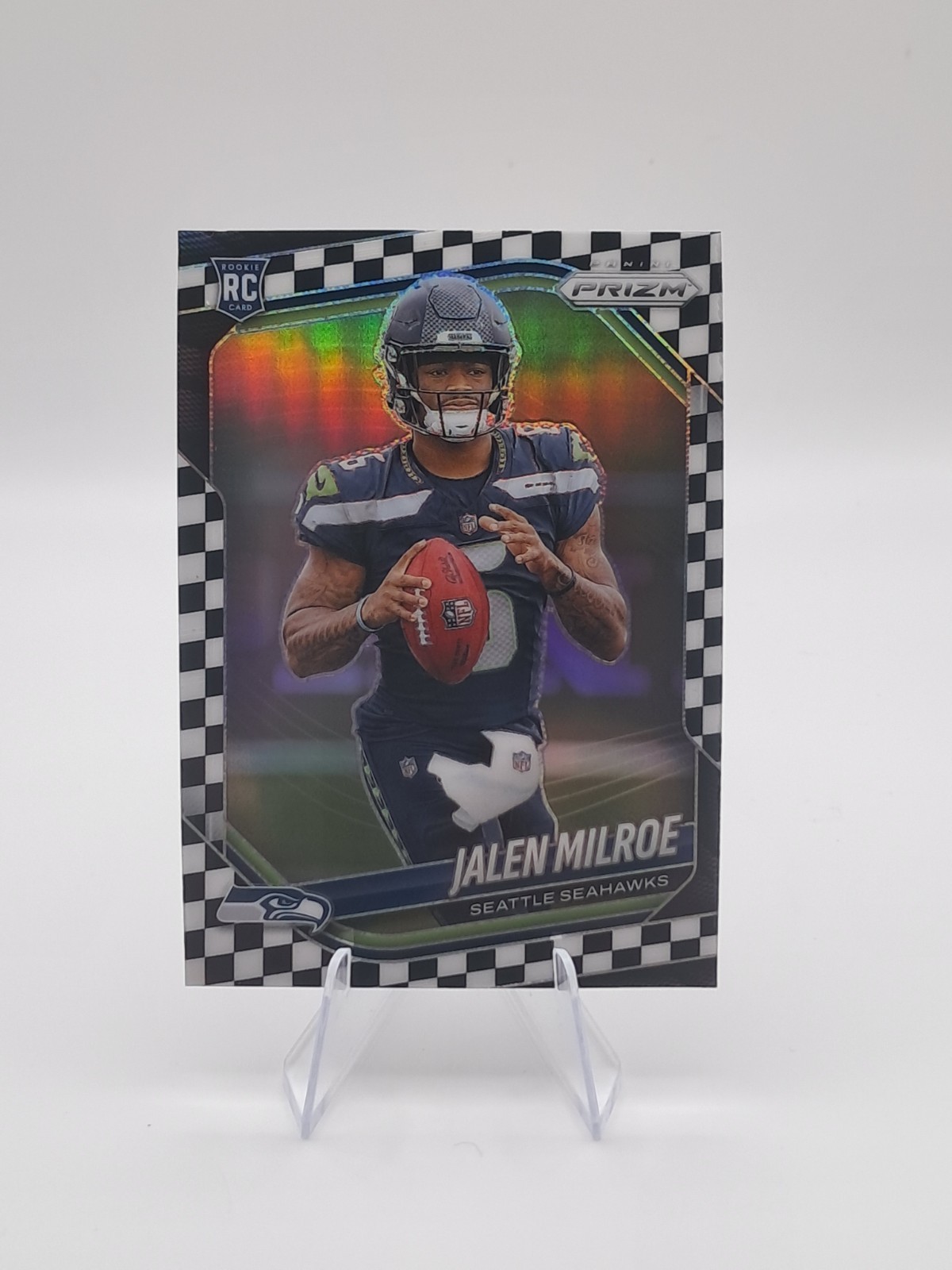 2025 Panini Prizm - Rookies Jalen Milroe #317 Black White Checkerboard (RC)
