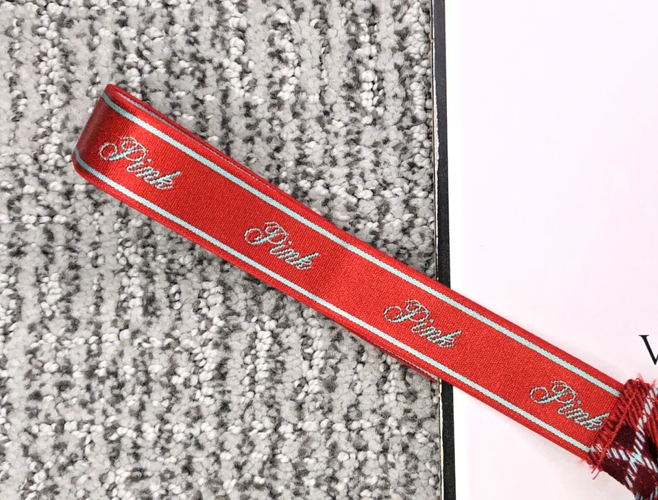 Victoria's Secret ROSA NUEVO CON ETIQUETAS XXL Rojo Vacaciones Cuadros Micro Tanga Panty Spellout Sexy Foto 3 de 4