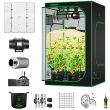 VIVOSUN 4x4ft Wifi Starter Grow Tent Kit 400W LED 6" Ventilation Kit A22 GrowHub