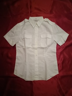 AKRIS * Hemd-Bluse * weiß * Swiss-Uniform * Größe 34 * kurzärmlig