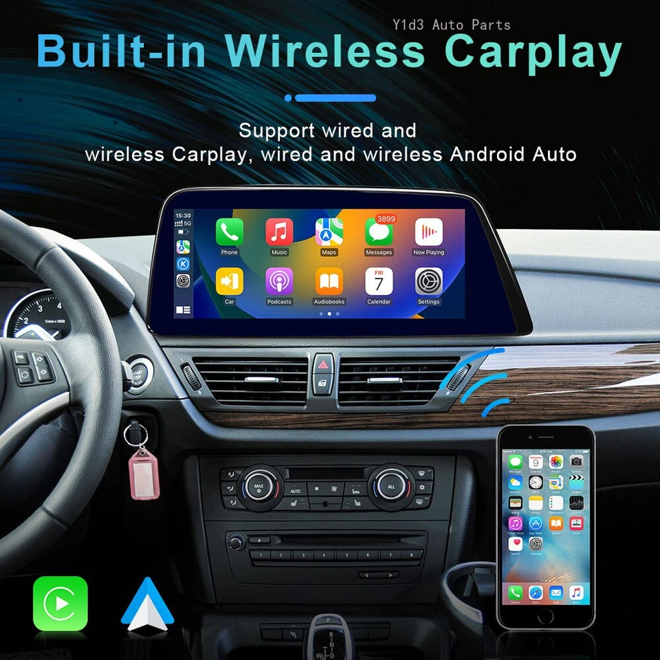 Android Coche GPS Blade Pantalla 12.3"" Auto 8G+128G Para BMW X1 High Class 2010-2015 Foto 3 de 4