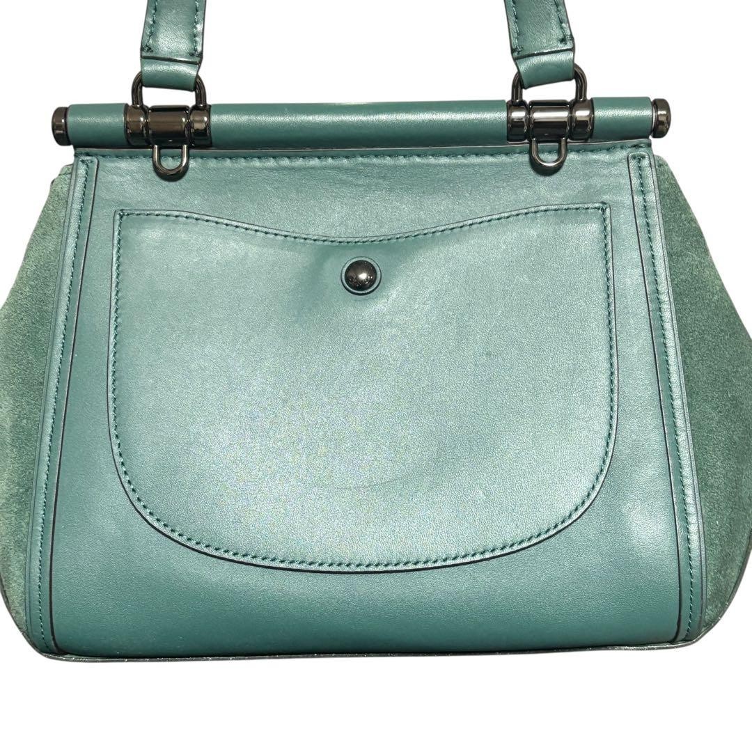 COACH 2-Way Handbag Shoulder Bag  Python Leather … - image 15