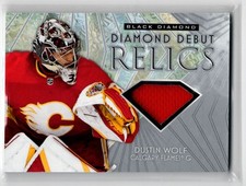 2023-24 Upper Deck Black Diamond Debut Relics Dustin Wolf Rookie Calgary Flames
