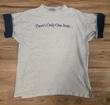VTG Y2K Late 90s There's Only One Jeep Blue and Gray Cotton Unisex T-Shirt