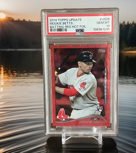 2014 Topps Update Mookie Betts RC Red Hot Foil PSA10-COLOR MATCH-US 26 Red Sox
